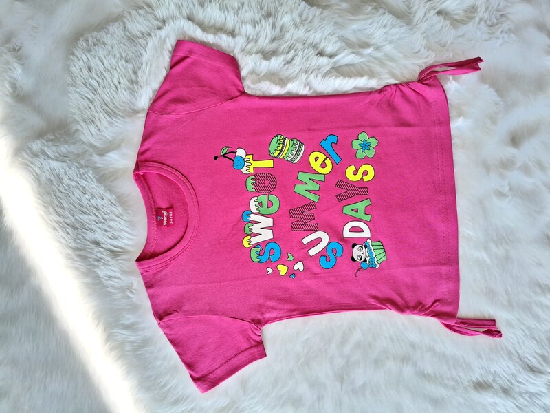 Cotton T Shirt - Rose - Fancy