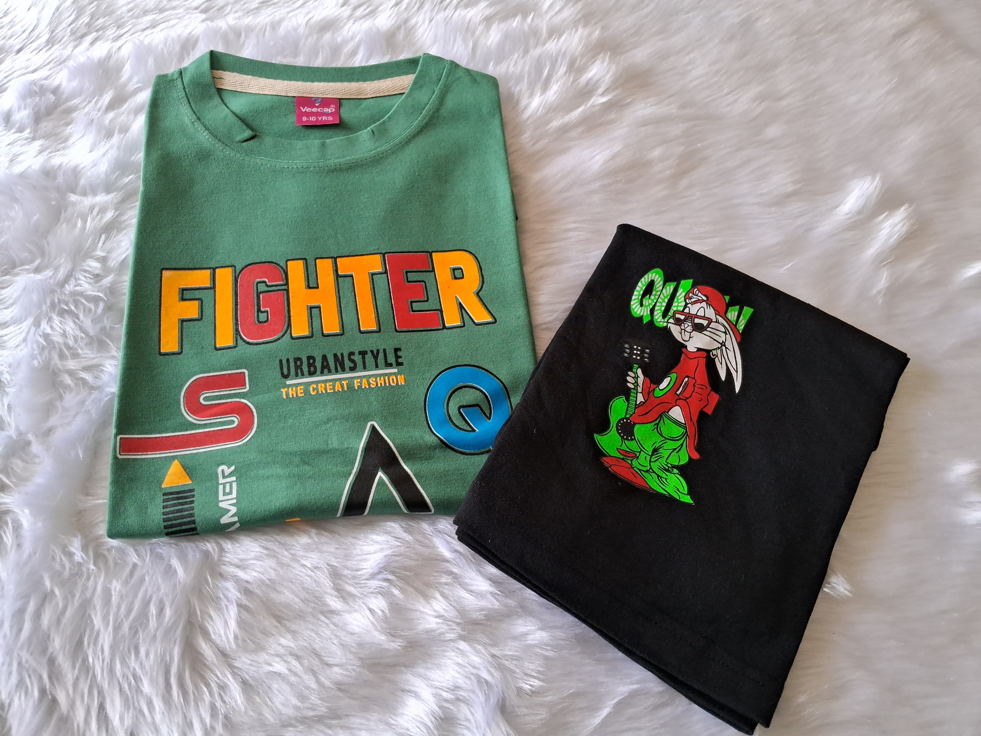 Cotton T Shirt with shorts - Green