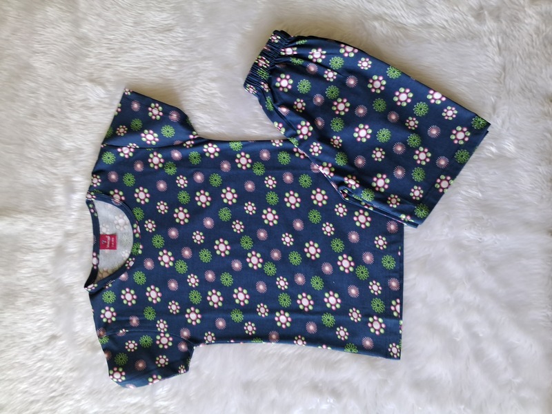 Cotton T Shirt with Pant - Dark Blue
