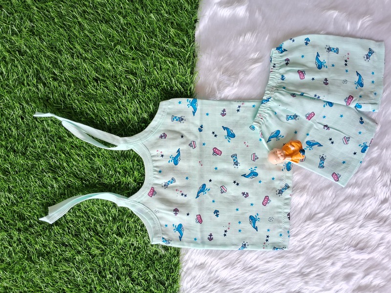 Muslin Jabla Set - Whale Muslin Jabla Set - Whale