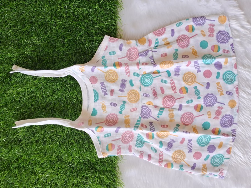 Muslin Knot Frock - Lolli Pop Muslin Knot Frock - Lolli Pop