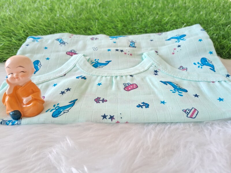 Muslin Jabla Set - Whale Muslin Jabla Set - Whale