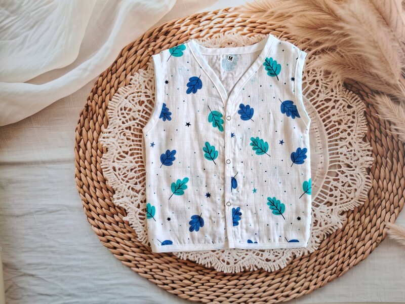 Muslin Jabla - Blue Leaf Muslin Jabla - Blue Leaf