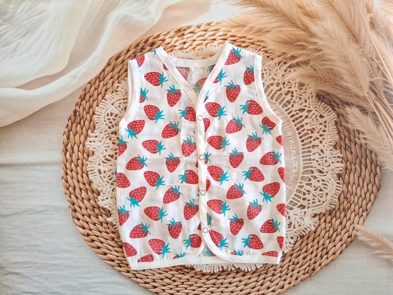 Muslin Jabla - Starwberry Muslin Jabla - Starwberry