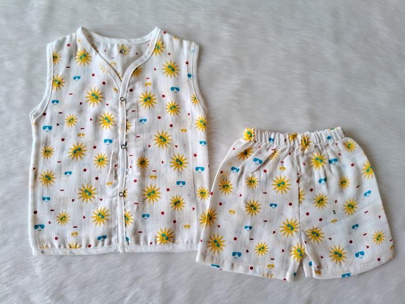 Muslin Jabla Set - Sun flower Muslin Jabla Set - Sun flower