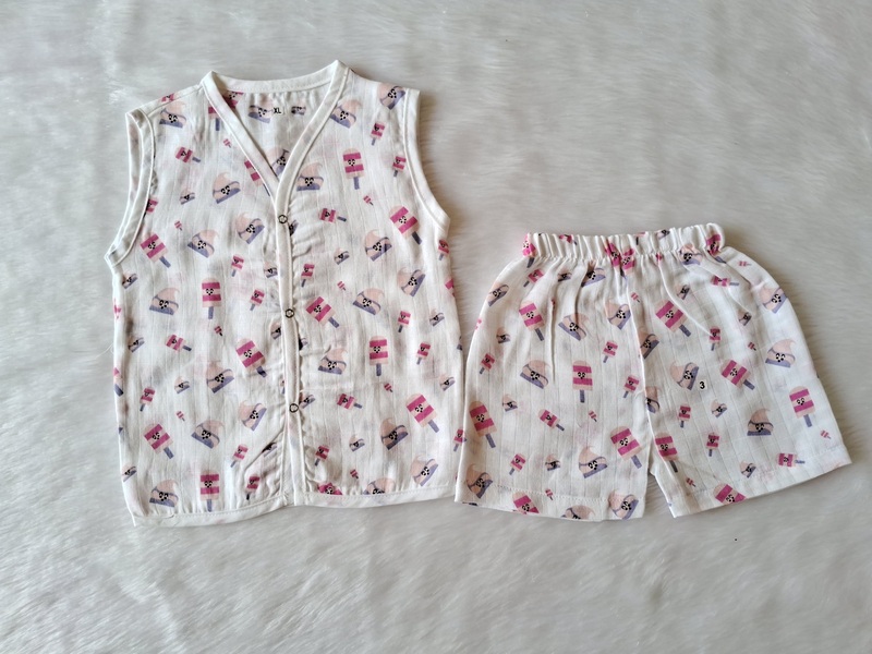 Muslin Jabla Set - Ice Cream Muslin Jabla Set - Ice Cream