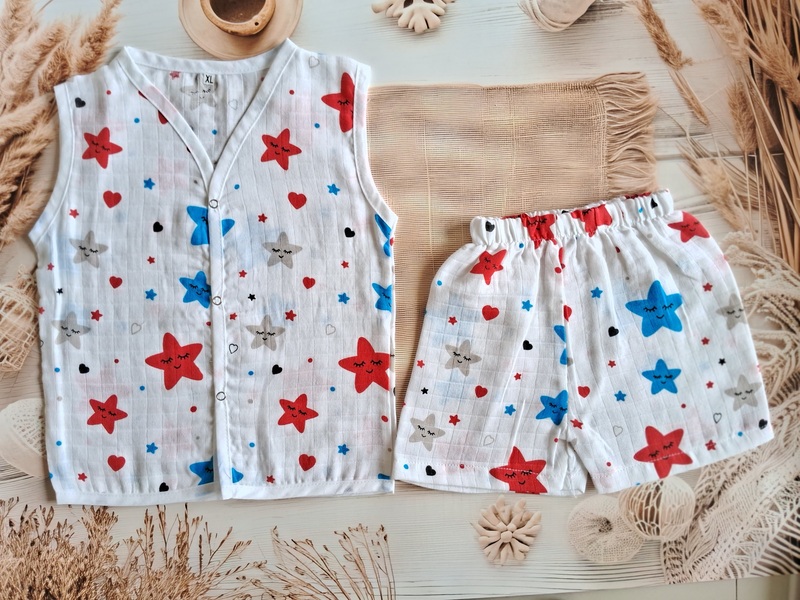 Muslin Jabla Set - Stars Muslin Jabla Set - Stars