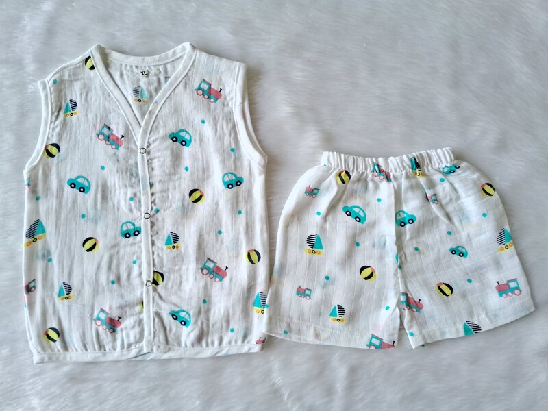 Muslin Jabla Set - Cars Muslin Jabla Set - Cars