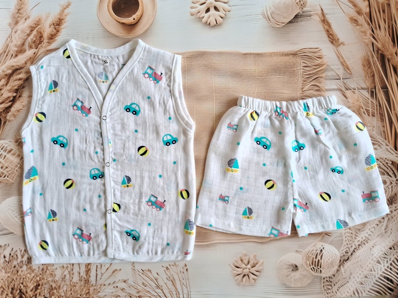 Muslin Jabla Set - Cars Muslin Jabla Set - Cars
