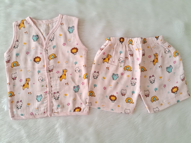 Muslin Jabla Set - Rose Animals Muslin Jabla Set - Rose Animals
