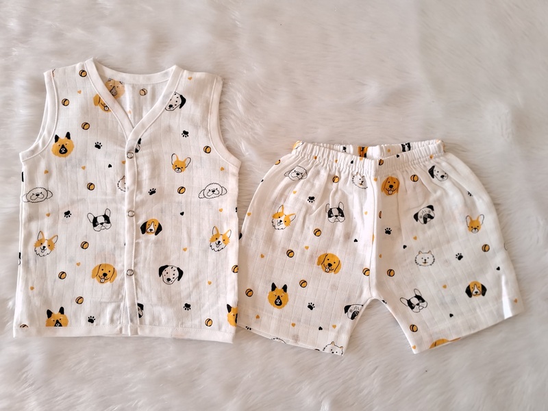Muslin Jabla Set - Dogs Muslin Jabla Set - Dogs