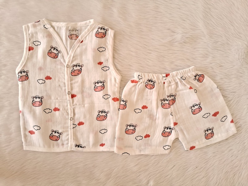 Muslin Jabla Set - Cow Muslin Jabla Set - Cow