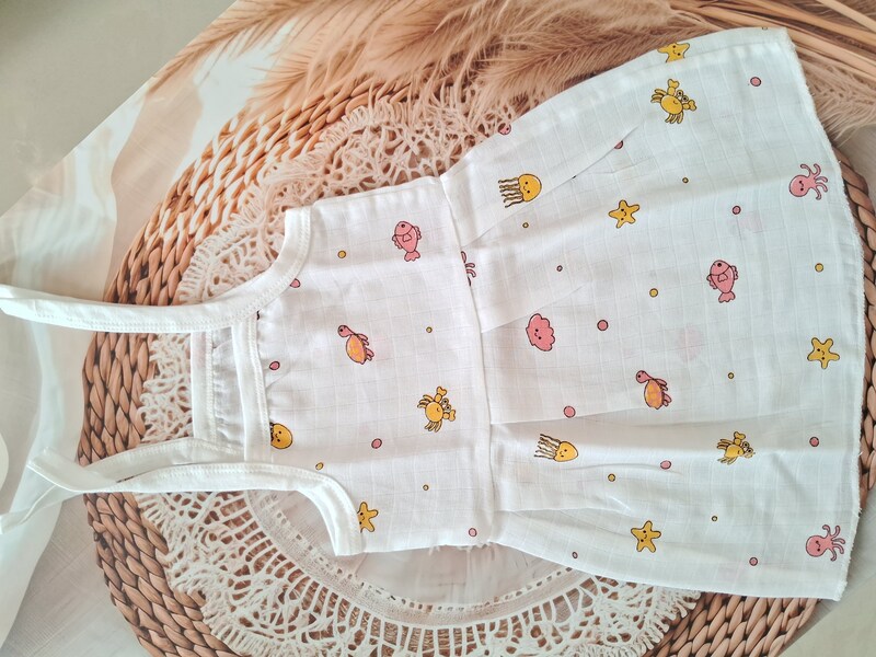 Muslin Knot Frock - Fish