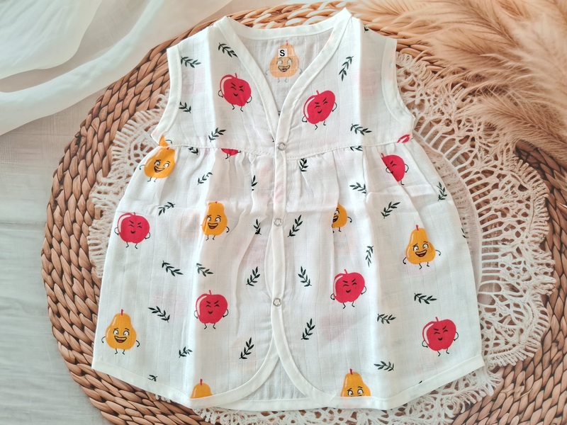 Muslin Frock - Tomato Muslin Frock - Tomato