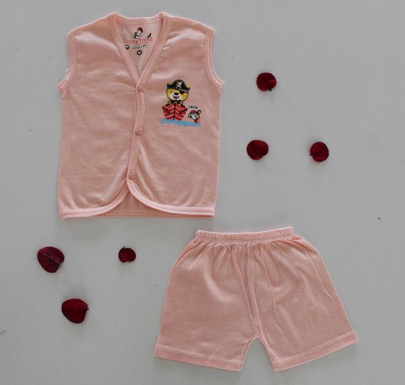 Cotton Jabla Set - Button Type - Peach Cotton Jabla Set - Button Type - Peach