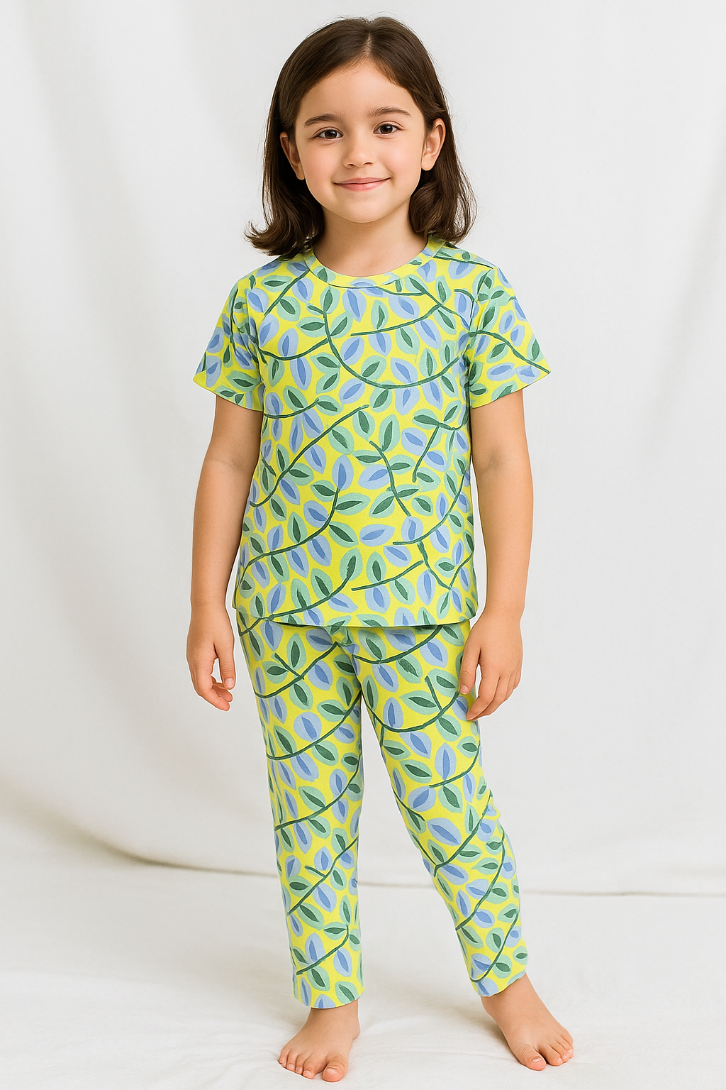 Cotton T Shirt with Pant - Yellow Branch