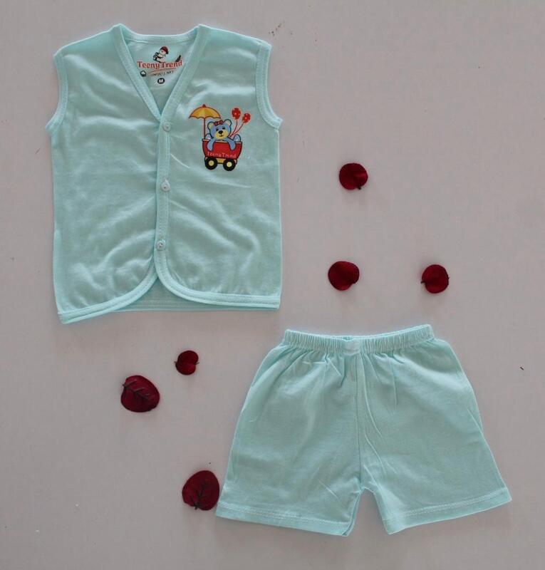 Cotton Jabla Set - Button Type - Light blue Cotton Jabla Set - Button Type - Light blue