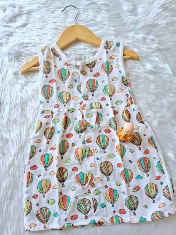 Muslin Frock - Baloon Muslin Frock - Baloon